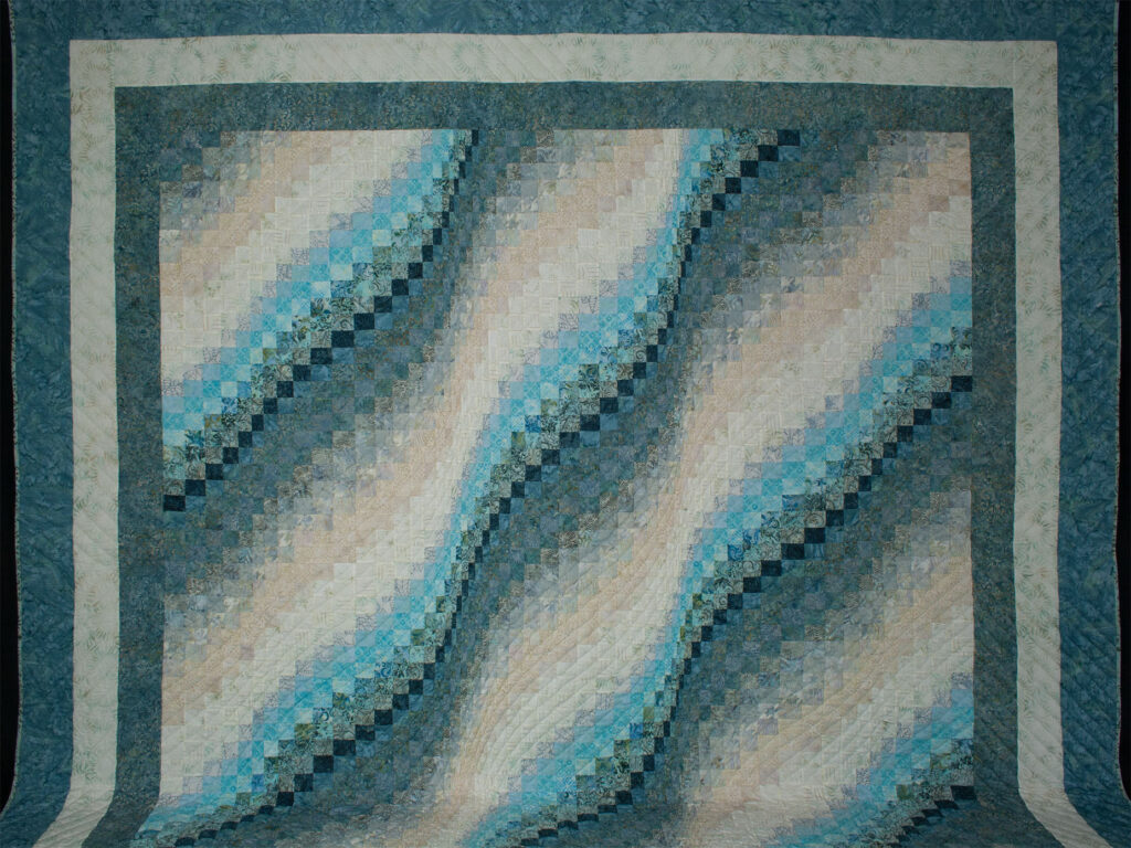 Bargello Wave QueenOcean Blues and Sandy beaches