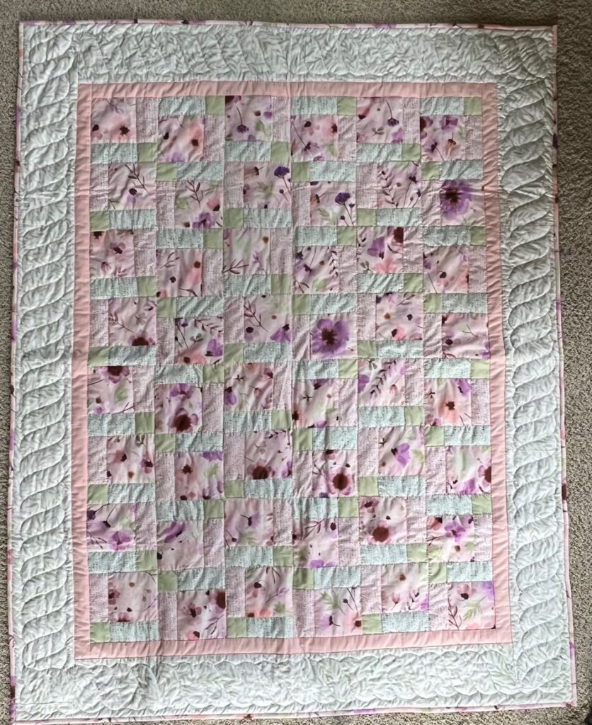 Bloom Where You Are Planted -- Baby girl quilt