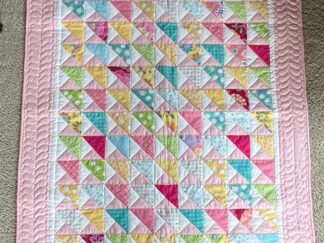 Clippings - Crib quilt for baby girl