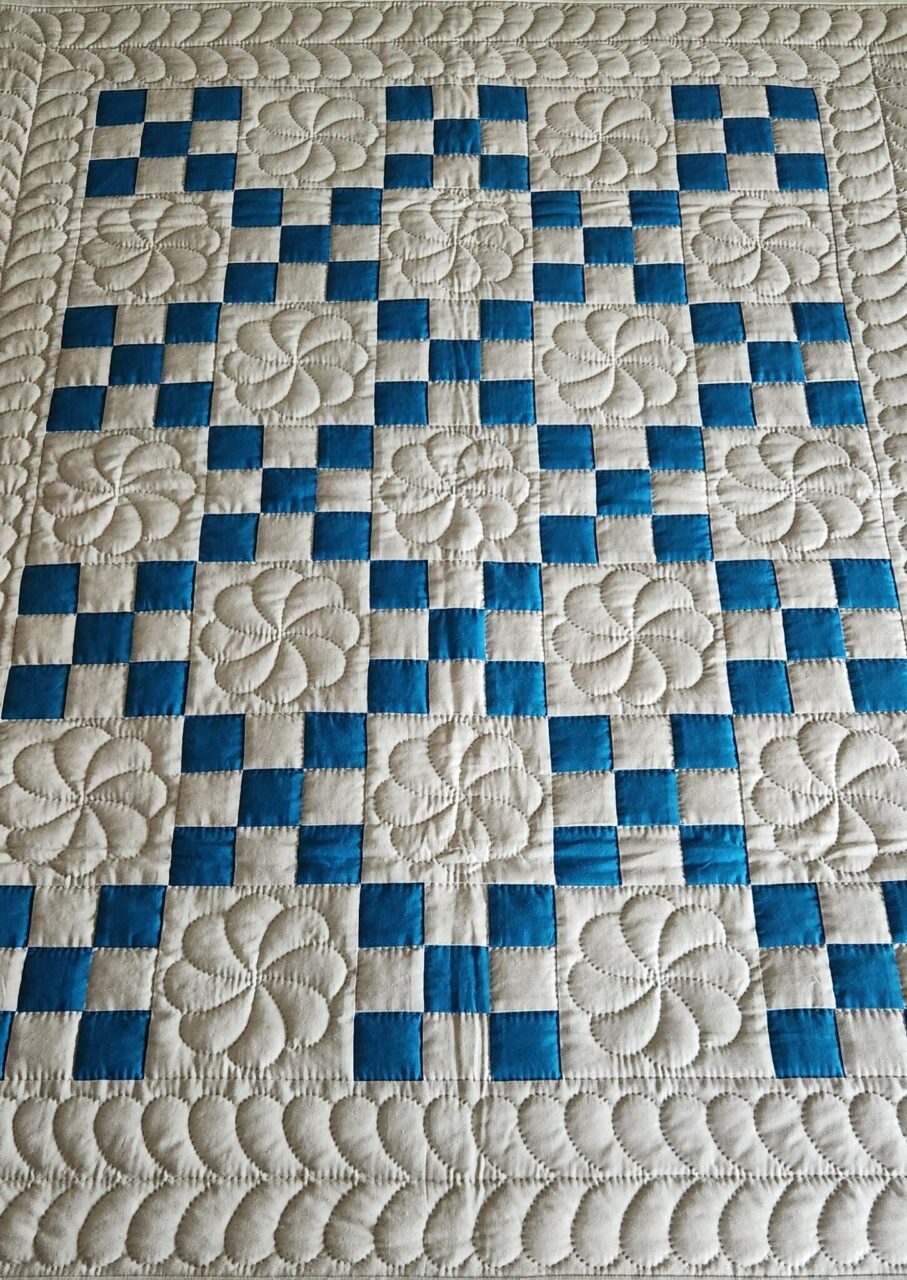 Sand and Sea Nine Patch Quilt