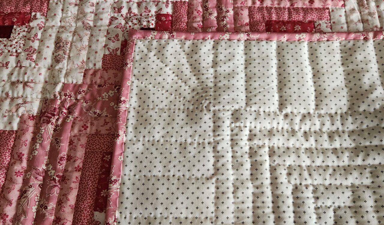 Princess Pink Log Cabin Crib Quilt - Image 4