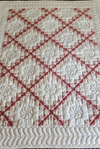 Soft Pink Roses of Summer Irish Chain Quilt