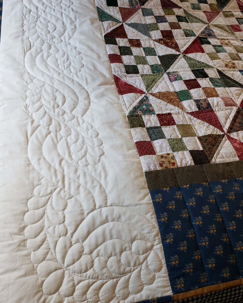 King Vintage Scrappy Reproduction Fabrics Quilt - Image 4