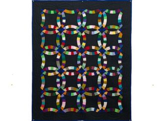 Indiana Amish Double Wedding Ring Quilt
