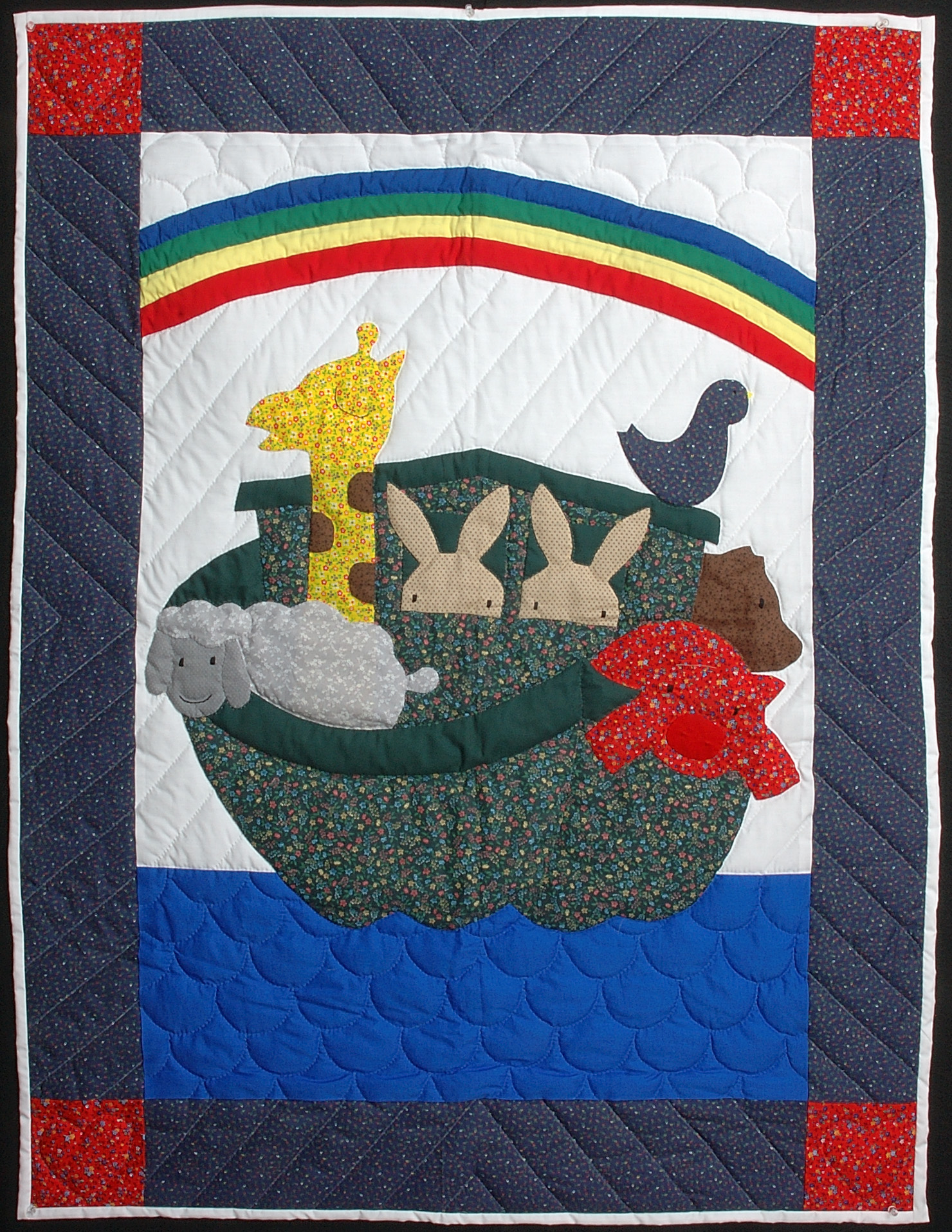 navy cot quilt
