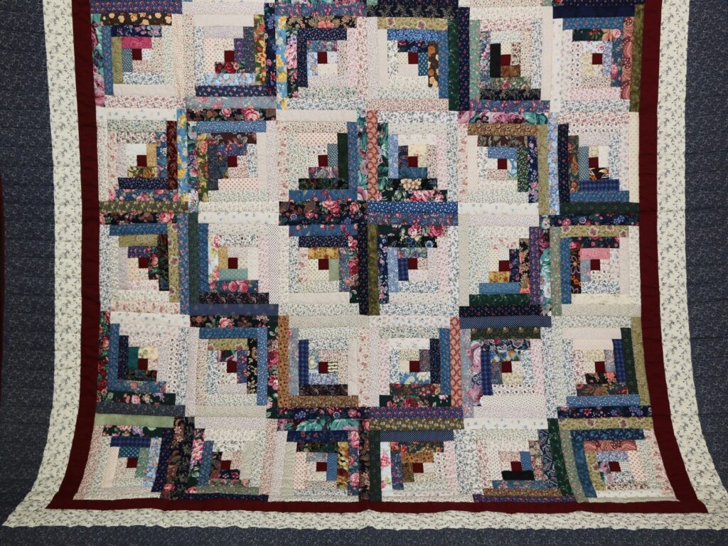 Scrappy Log Cabin Quilt