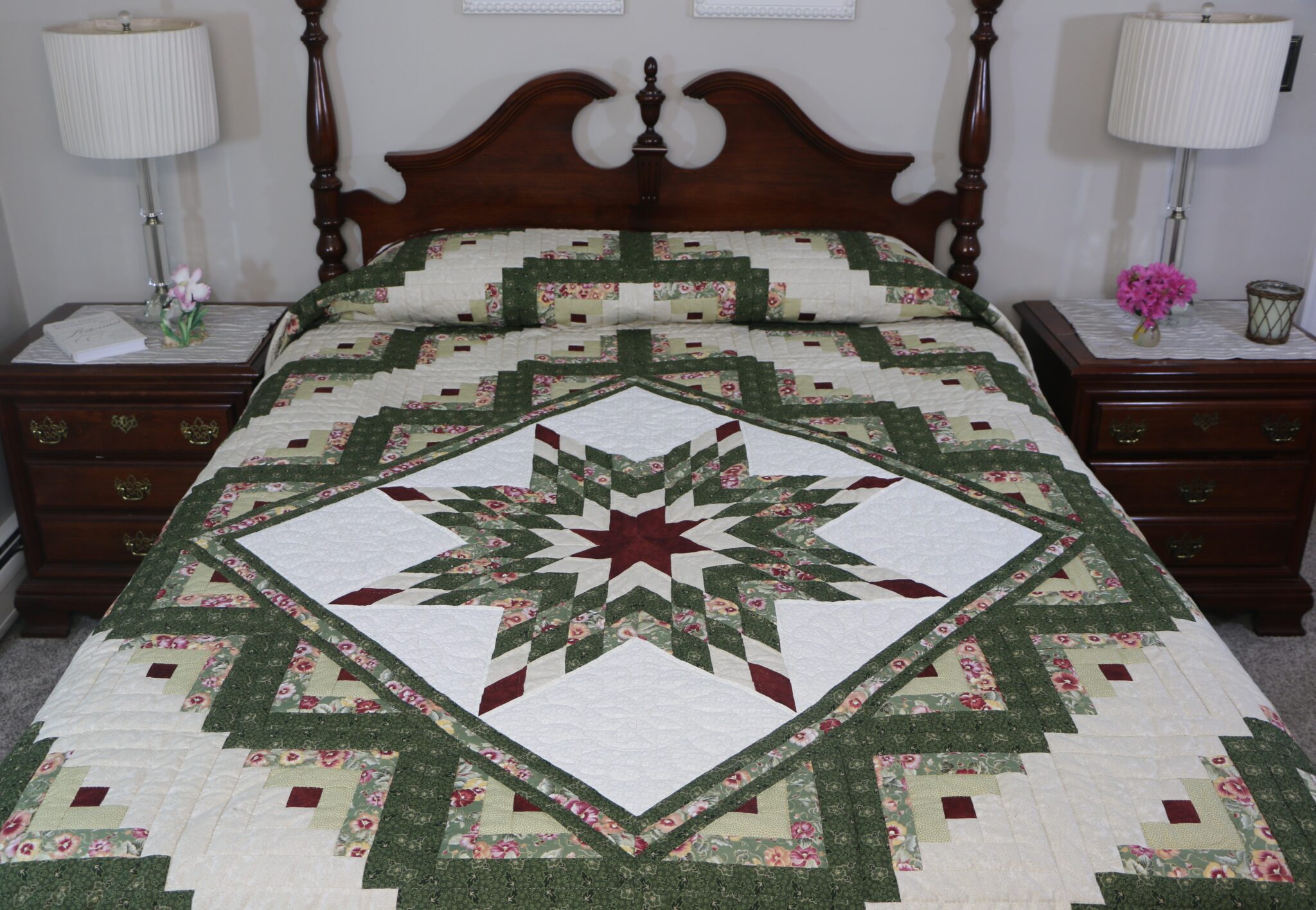 Lone Star Log Cabin Quilt
