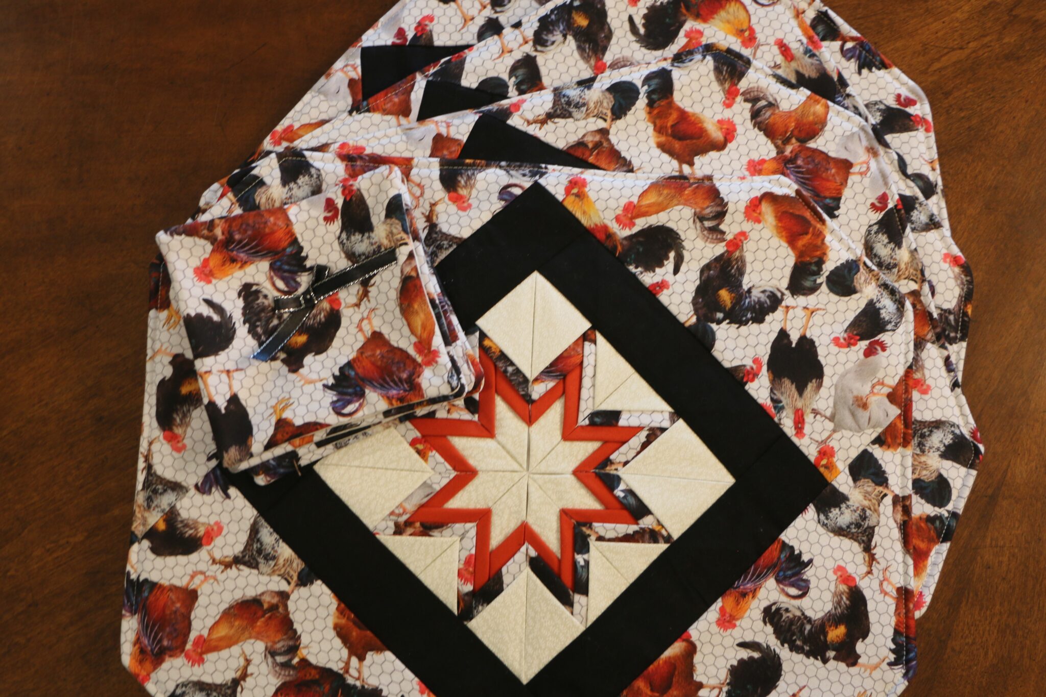 Handmade Folded Star Placemats and Coasters - Image 3