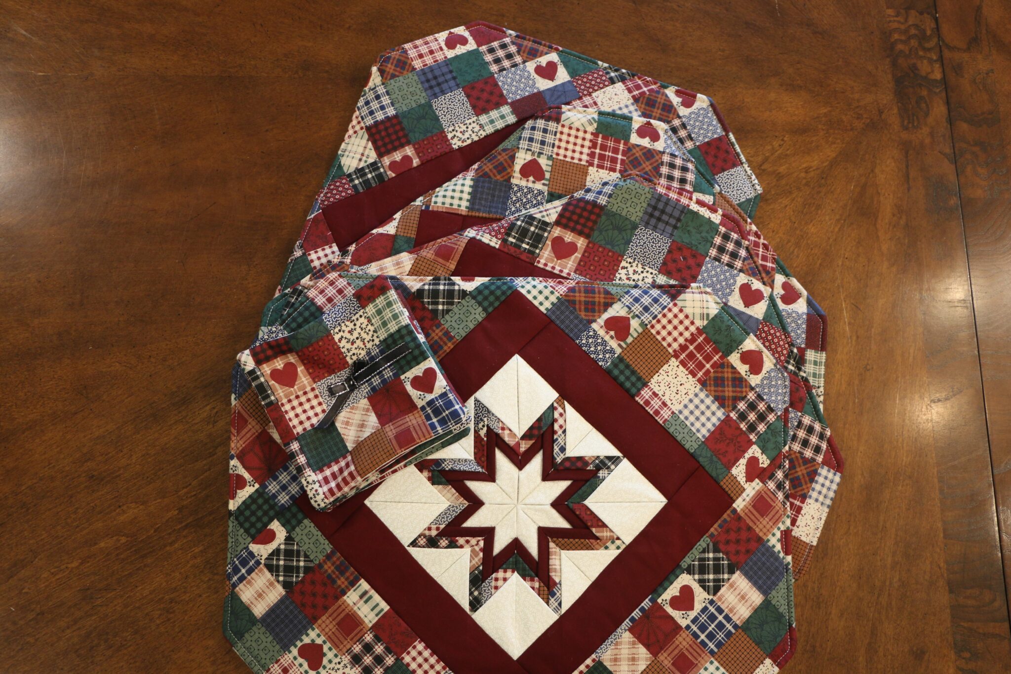 Handmade Folded Star Placemats and Coasters
