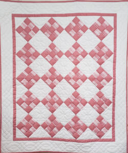 Dusty Rose, Plaid, and White Nine Patch