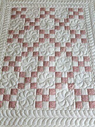 Pretty Pink Nine Patch Quilt
