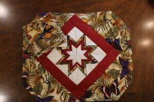Handmade Folded Star Placemats  and Coasters